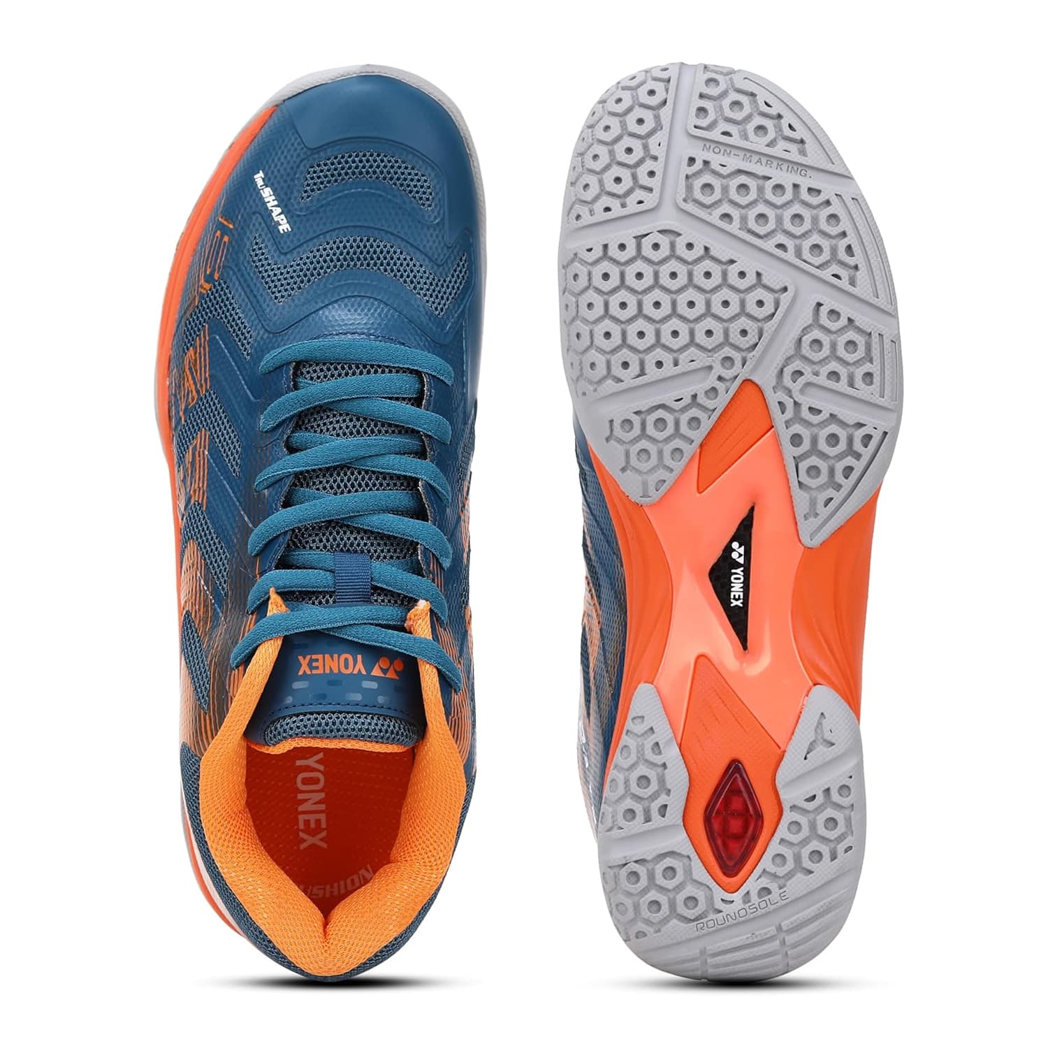 Yonex Blaze 2i Badminton Shoes (Midnight Turquoise/Oxy Fire)