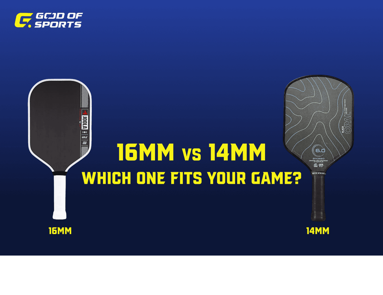 16mm vs 14mm pickleball paddle – which thickness is right for your game