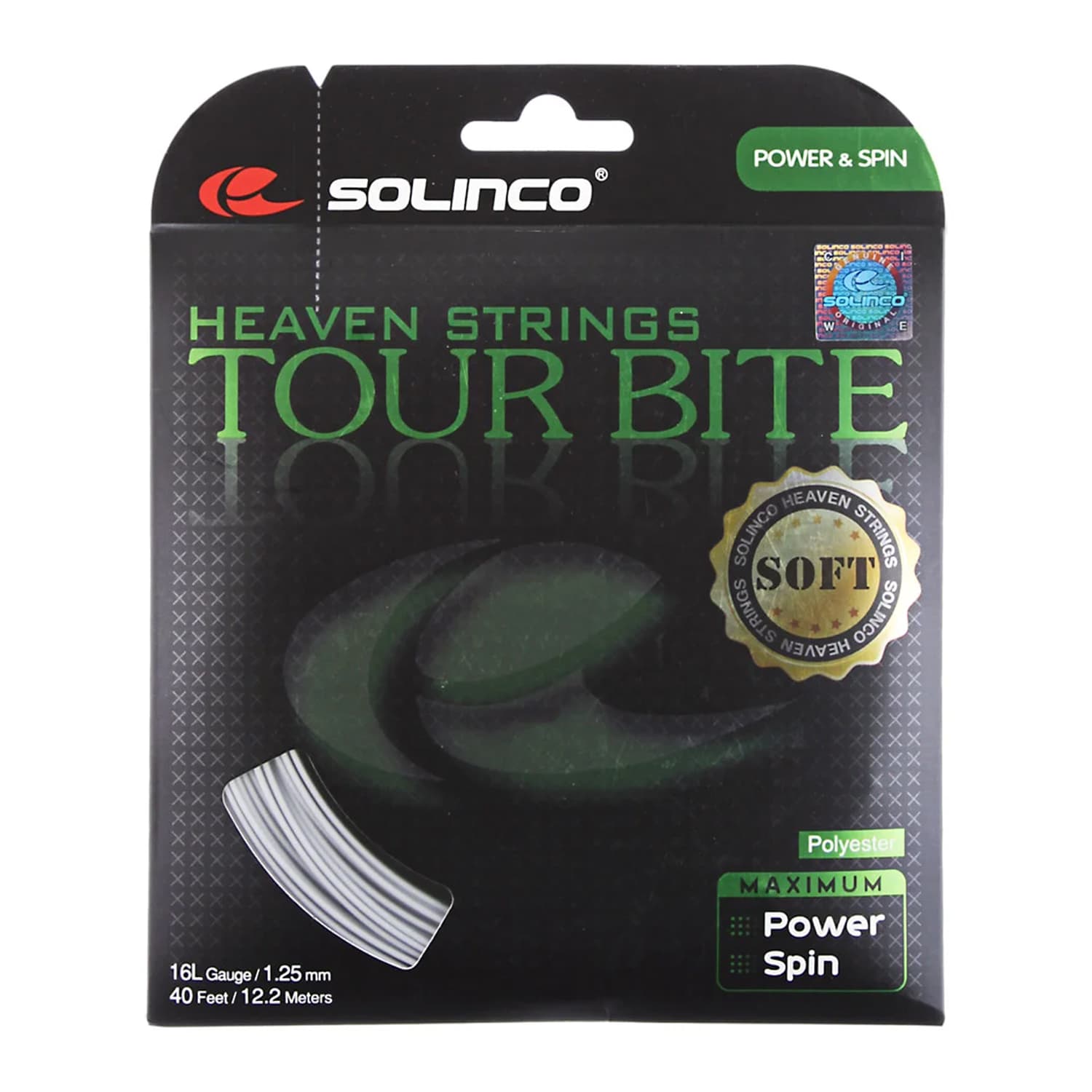 Solinco Tour Bite Soft String Tennis String - 16L Gauge (12m, 1.25mm)
